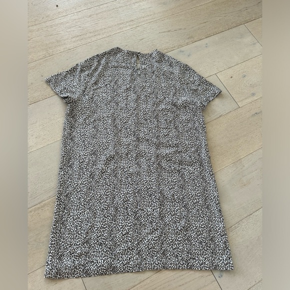 Jenni Kayne Leopard T Shirt Dress | XL Plus | Brown Mini Short Sleeve Crew Neck - Picture 9 of 11